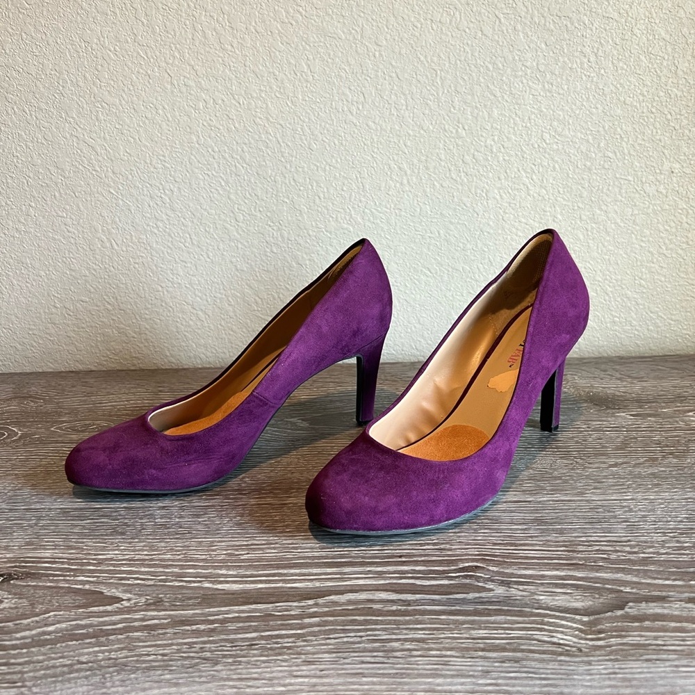 Just Fab Elegant Purple Suede Women's sz 8.5 Heels